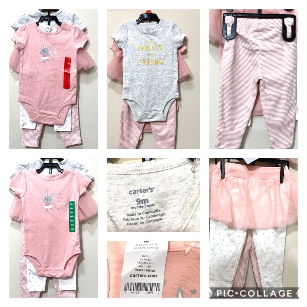 Carter’s Baby Girl 4 pc Set